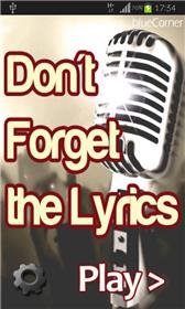 download Dont Forget The Lyrics 2013 apk